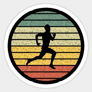 Running Silhouette Vintage Sticker